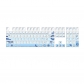 Blue & White Porcelain 104+12 Clear PC+PBT Dye-subbed Pudding Jelly Keycaps Set ASA Profile Mechanical Keyboard